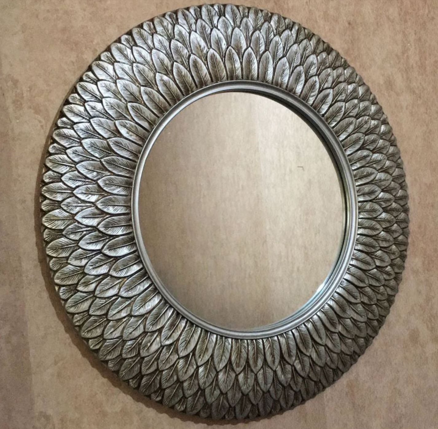 Resin Feather Mirror