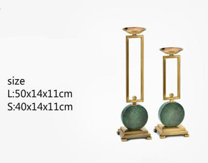 Handmade Green Marble Candle Holders