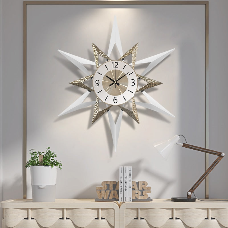Wrought Iron Star Clock