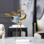 Copper Flamingo With Crystal Tail Feathers