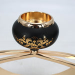 Gold Plated 3 Candles Holder
