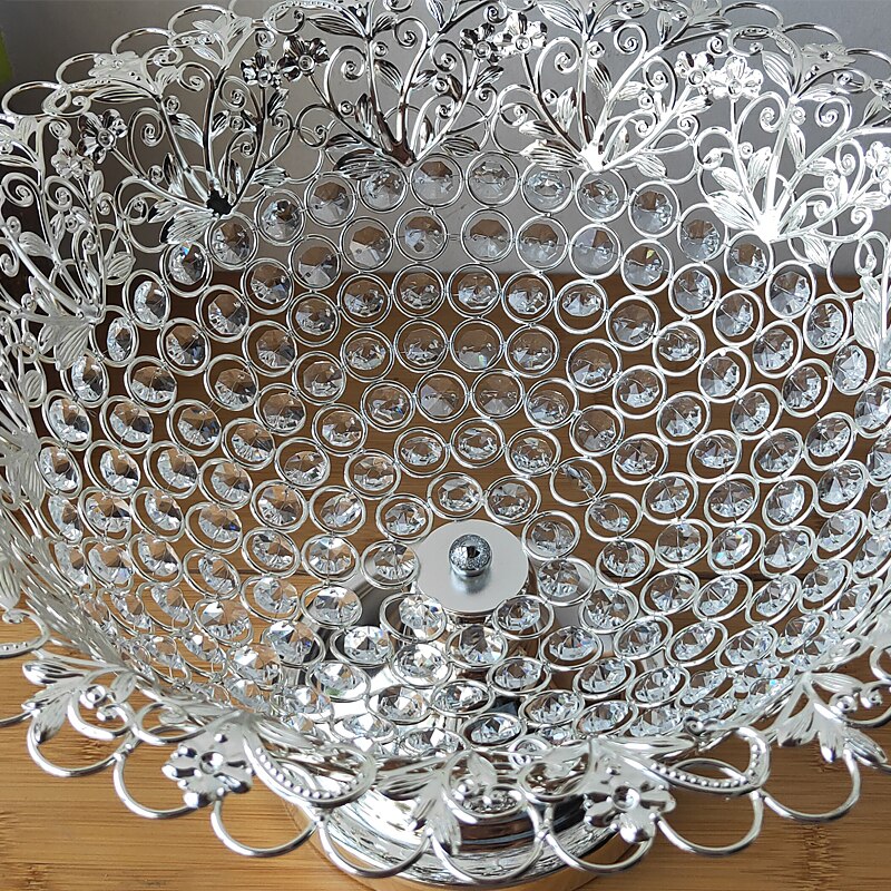 Silver Plated Crystal Fruit Plate