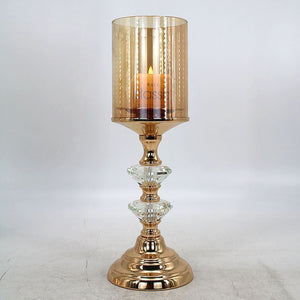 Crystal Golden Candle Holders