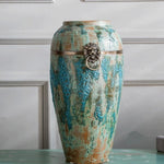 Vintage Vase With Copper Ring