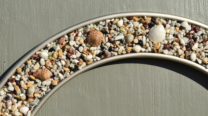 Natural Stones and Shell Mirror