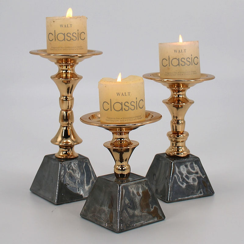 Black and Gold Candle Holder