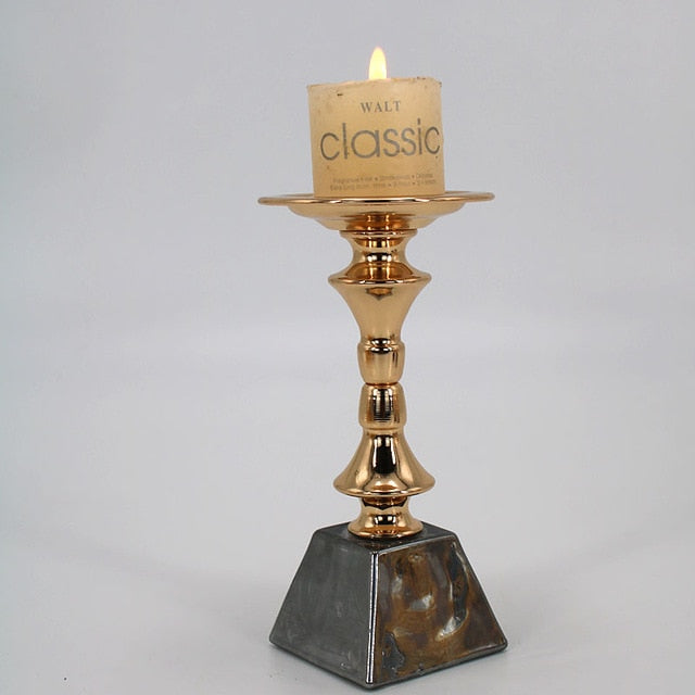 Black and Gold Candle Holder