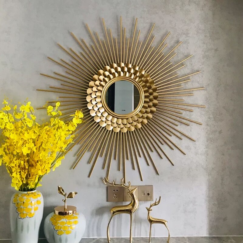 Modern Wrought Iron Decorative Mirror