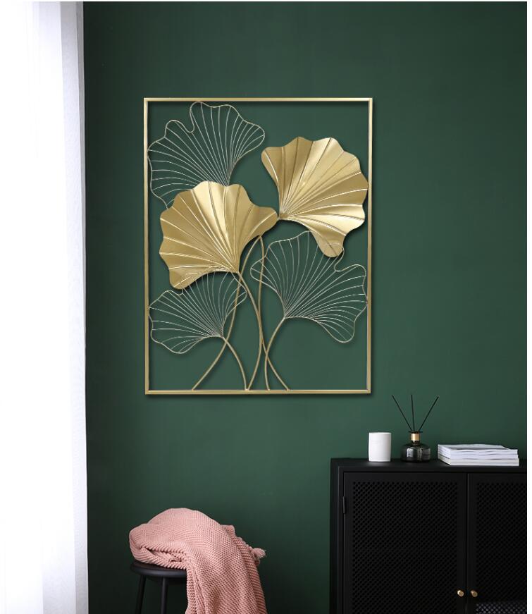 Luxurious 3D Wrought Iron Leaves Wall Art