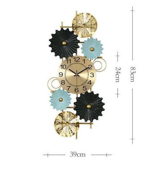 Gears Wrought Iron Clock