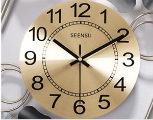 Modern Wrought Iron Leaves Clock