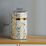 Marble Texture Ceramic Vase