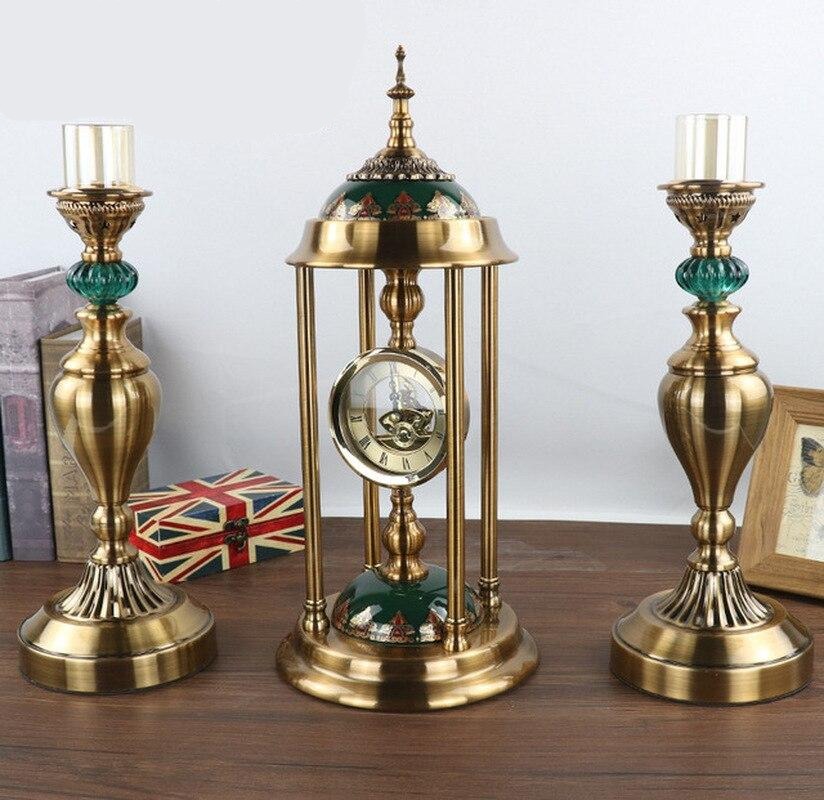 Clock With Matching Candle Holders