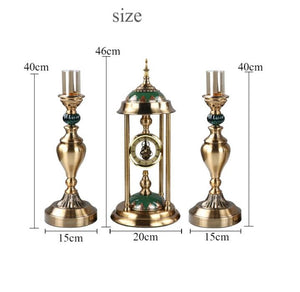 Clock With Matching Candle Holders
