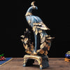 Navy Peacock Figurine