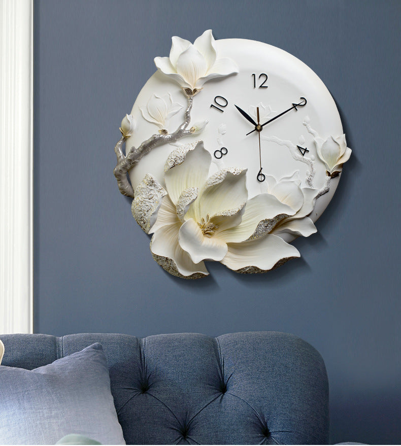 Hand Painted Resin Wall Clock