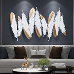 Dual Tone Feather Wall Art