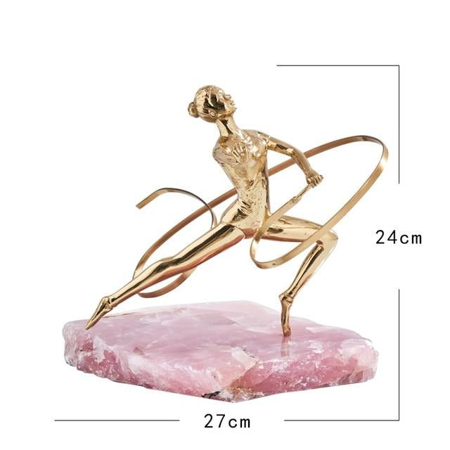 Copper Gymnast Statue