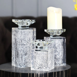 Ice Cracked Candle Holders