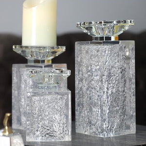 Ice Cracked Candle Holders