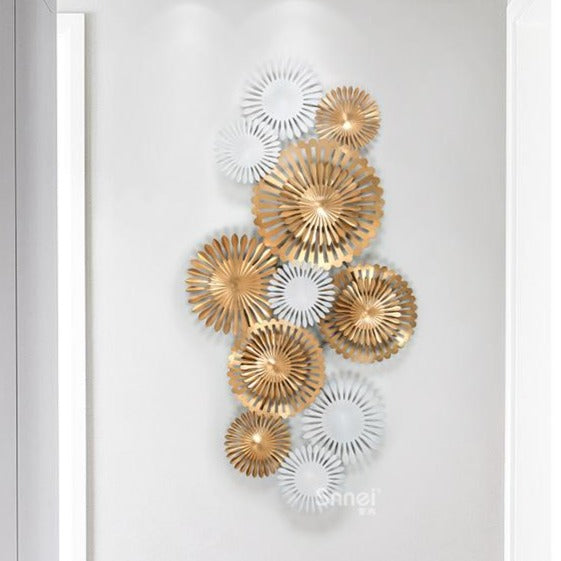 White and Gold Wrought Iron Wall Art