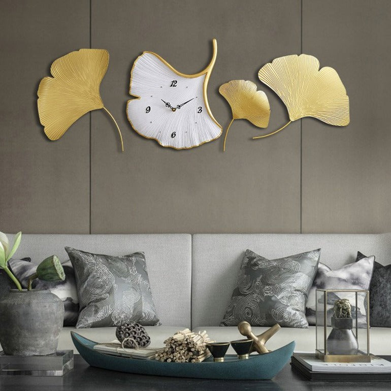 Supreme Ginkgo Leaves Clock