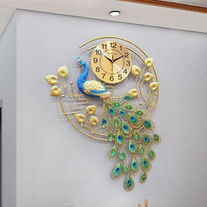 Peacock Wrought Iron Clock
