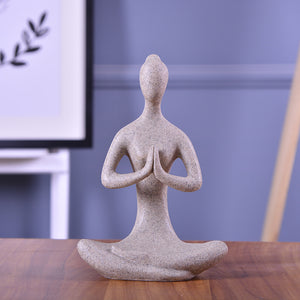 Handmade Sandstone Yoga Statue