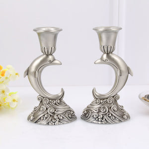 Dolphin Candle Holder Set