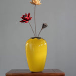 Handmade Yellow Ceramic Vase